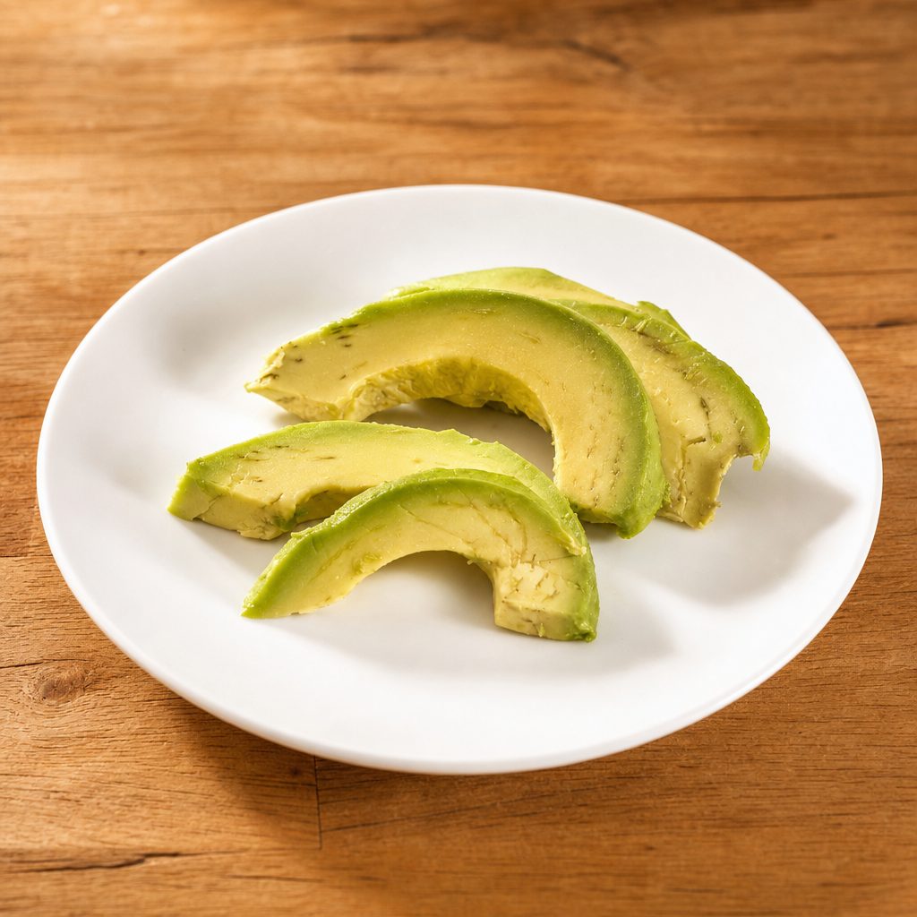 Sliced avocado.